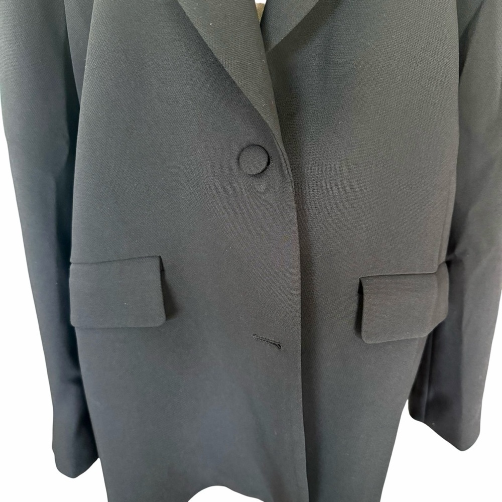 Good American Luxe Suiting Boyfriend Blazer Black Long Sleeve sz 3/4 Large - Picture 6 of 16